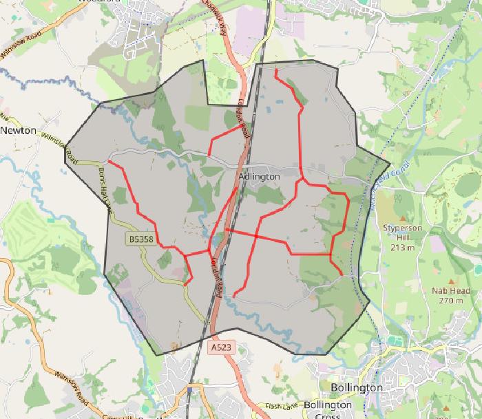 Map of affected area