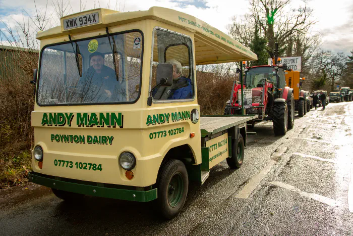 Milk Float at the Stop Adlington New Town protest