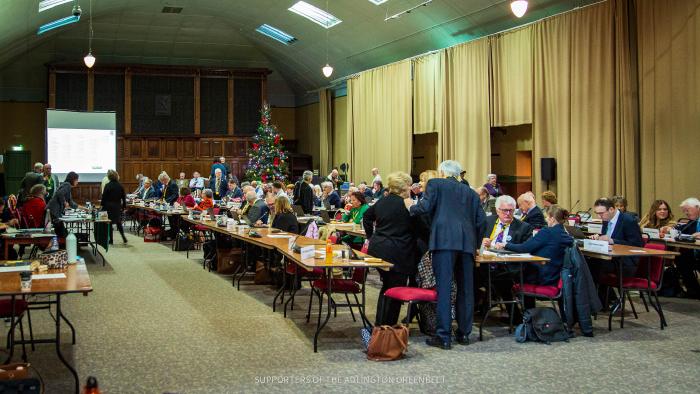 Councillors getting ready for the meeting to start