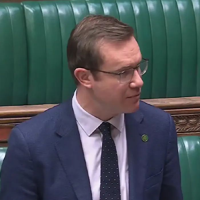 Tim Roca MP Delivering speech to parliament opposing Adlington New Town