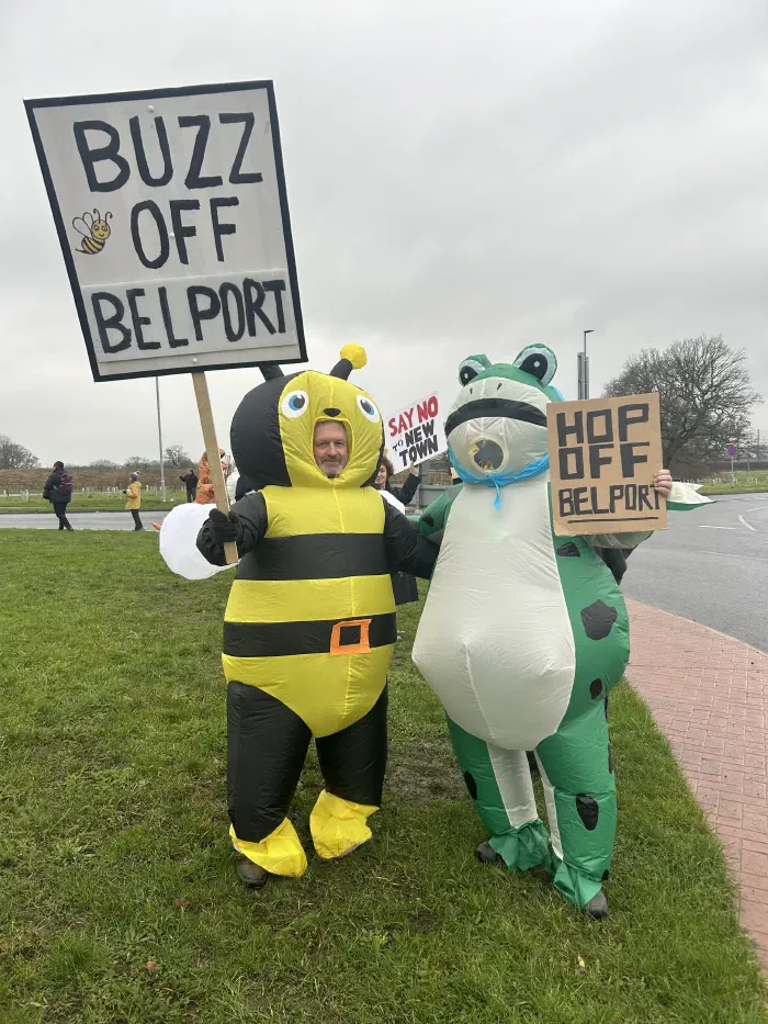 Bee and Frog opposing Adlington New Town