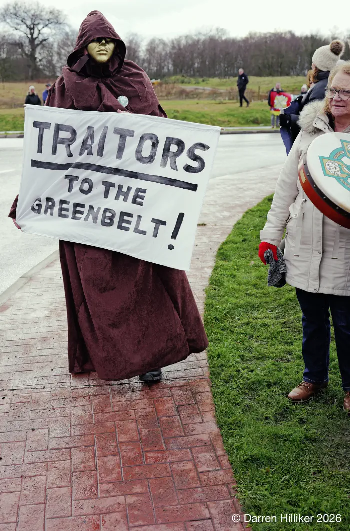 Protest on the roundabout