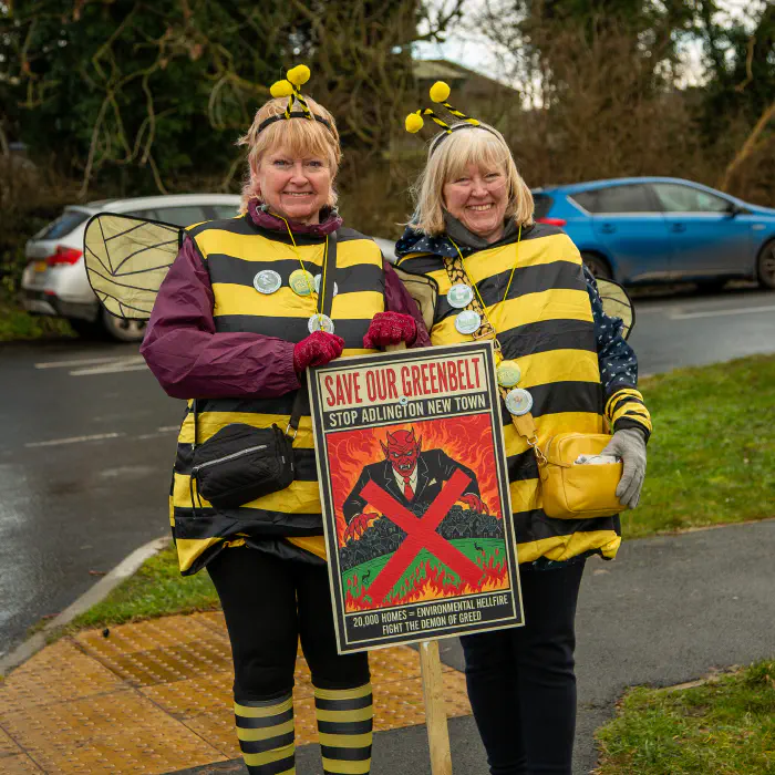 Protest on the roundabout