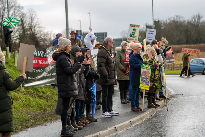 Protest on the roundabout