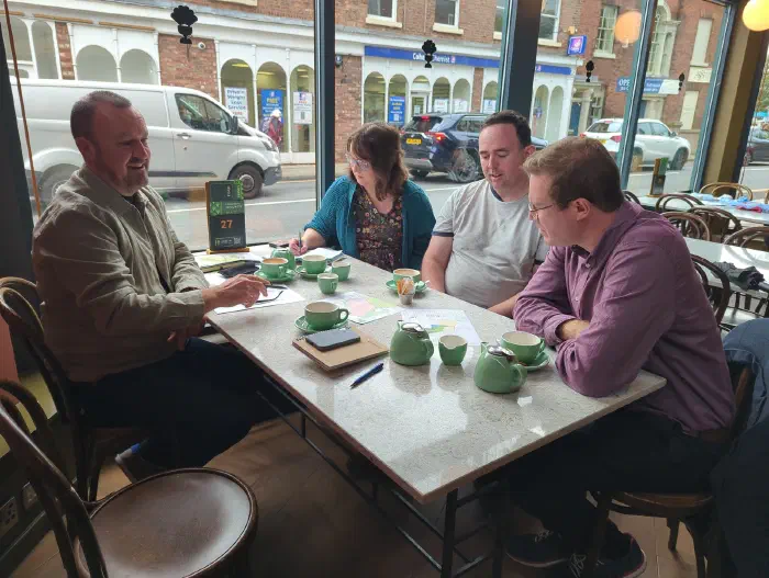 Supporters of the Adlington Greenbelt Team meeting with Tim Roca MP