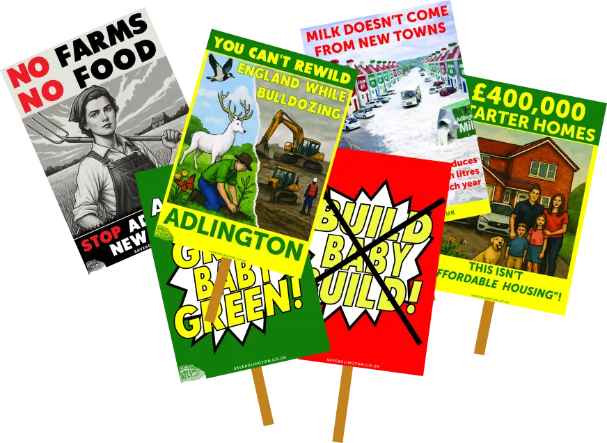A collection of the placards