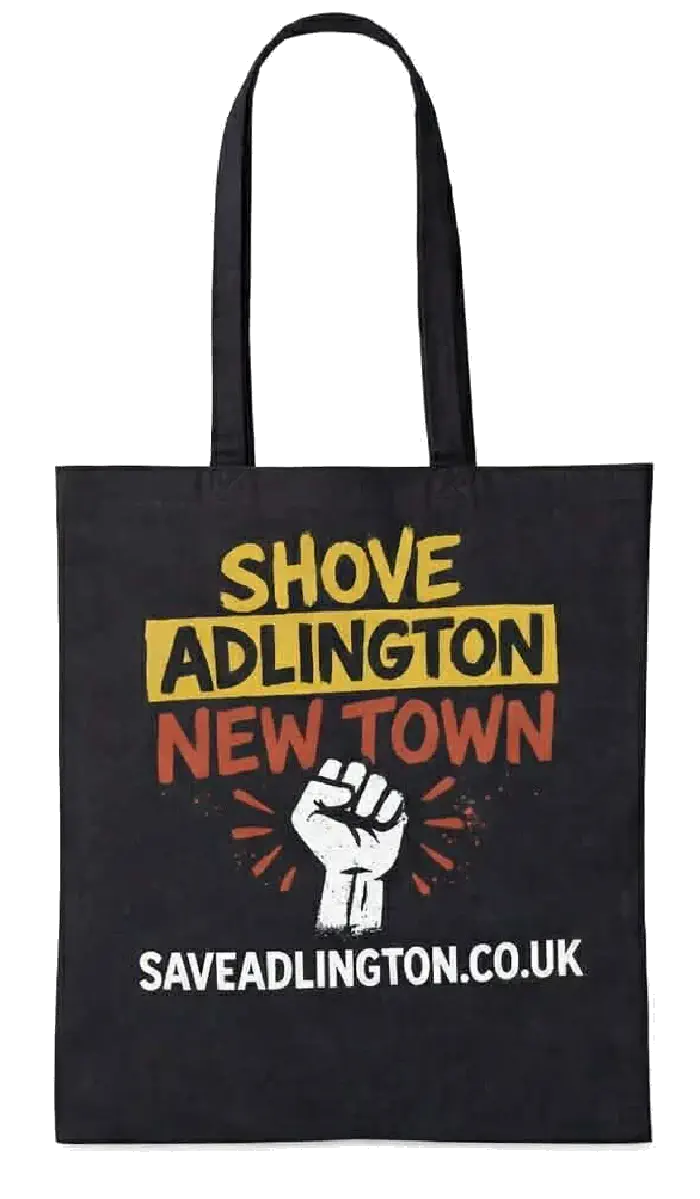 Black Bag. Caption Shove Adlington New Town