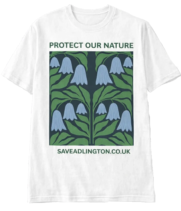 Protect our nature T-Shirt featuring bluebells