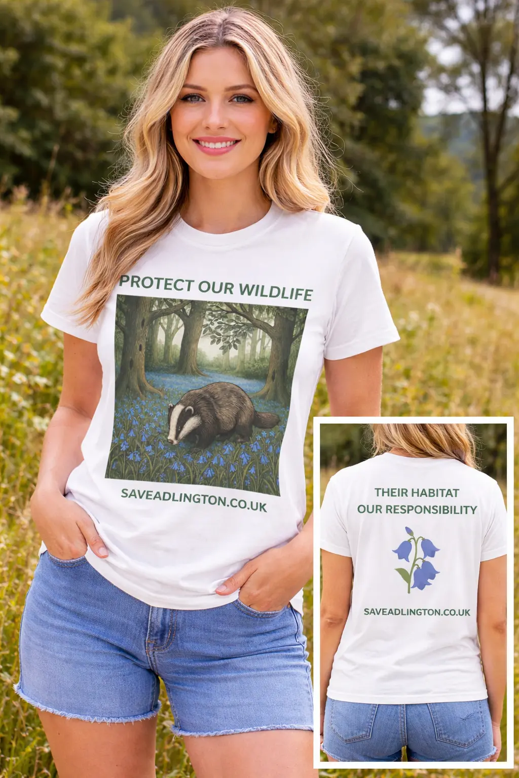 Model weaing the T-Shirt