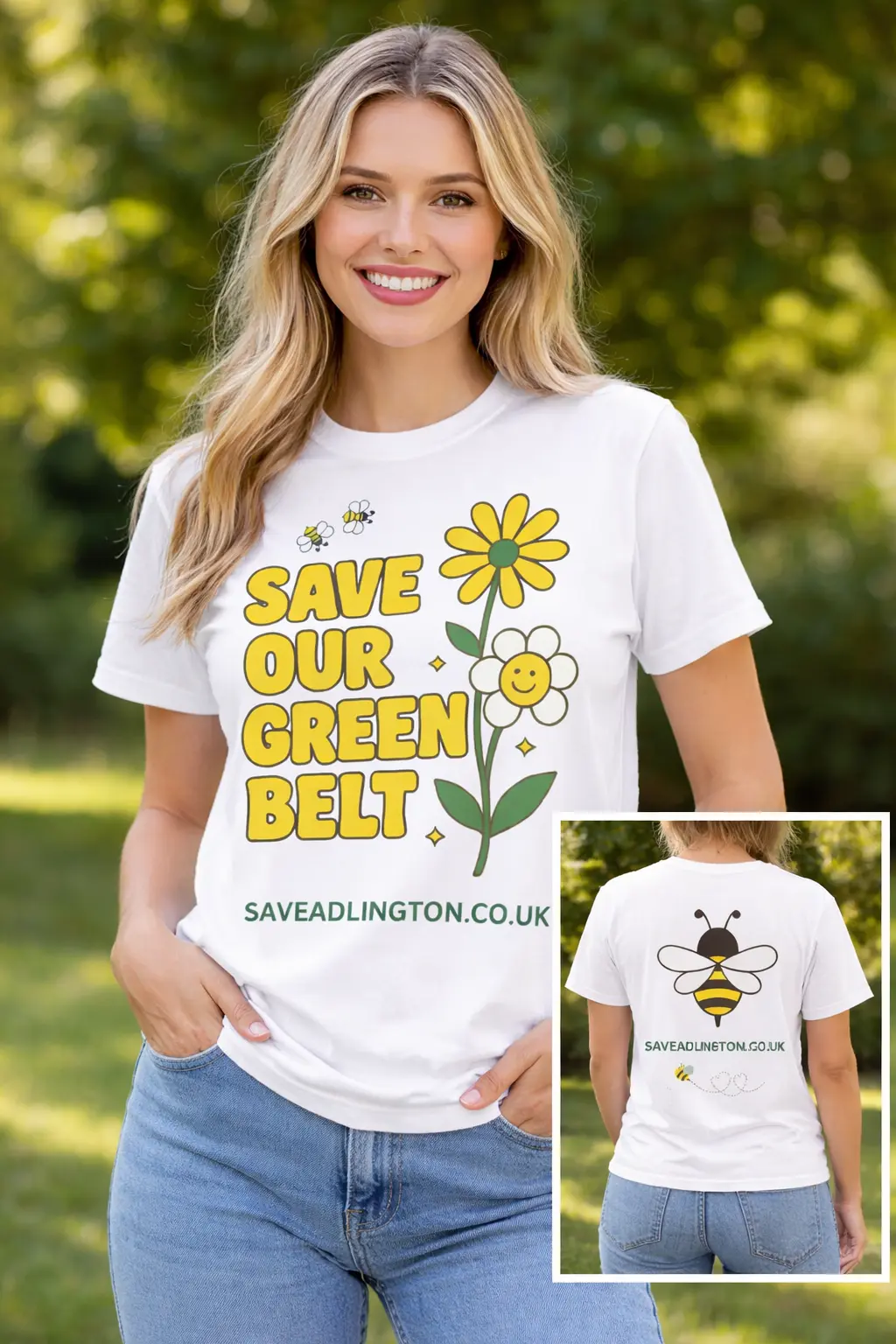 Model weaing the T-Shirt